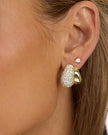 NORAH PAVE DOUBLE HOOP IN GOLD