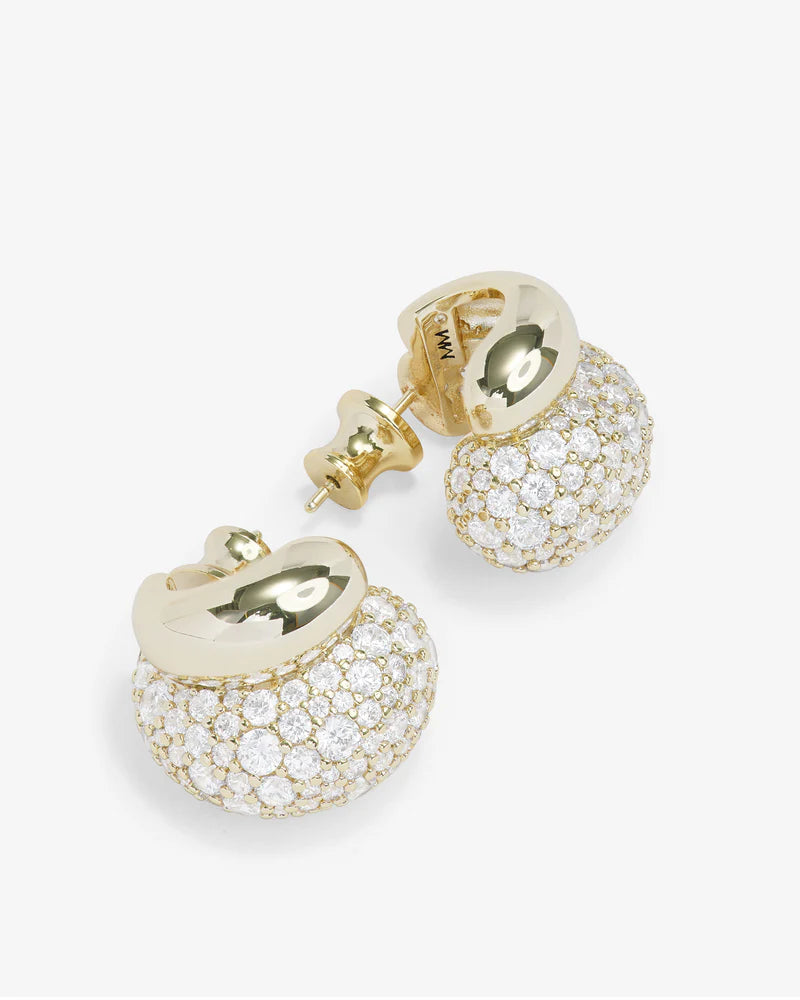 NORAH PAVE DOUBLE HOOP IN GOLD
