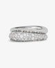 NORAH PAVE DOUBLE RING IN SILVER