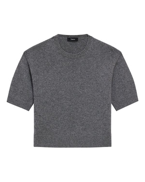 CROPPED TEE IN CASHMERE