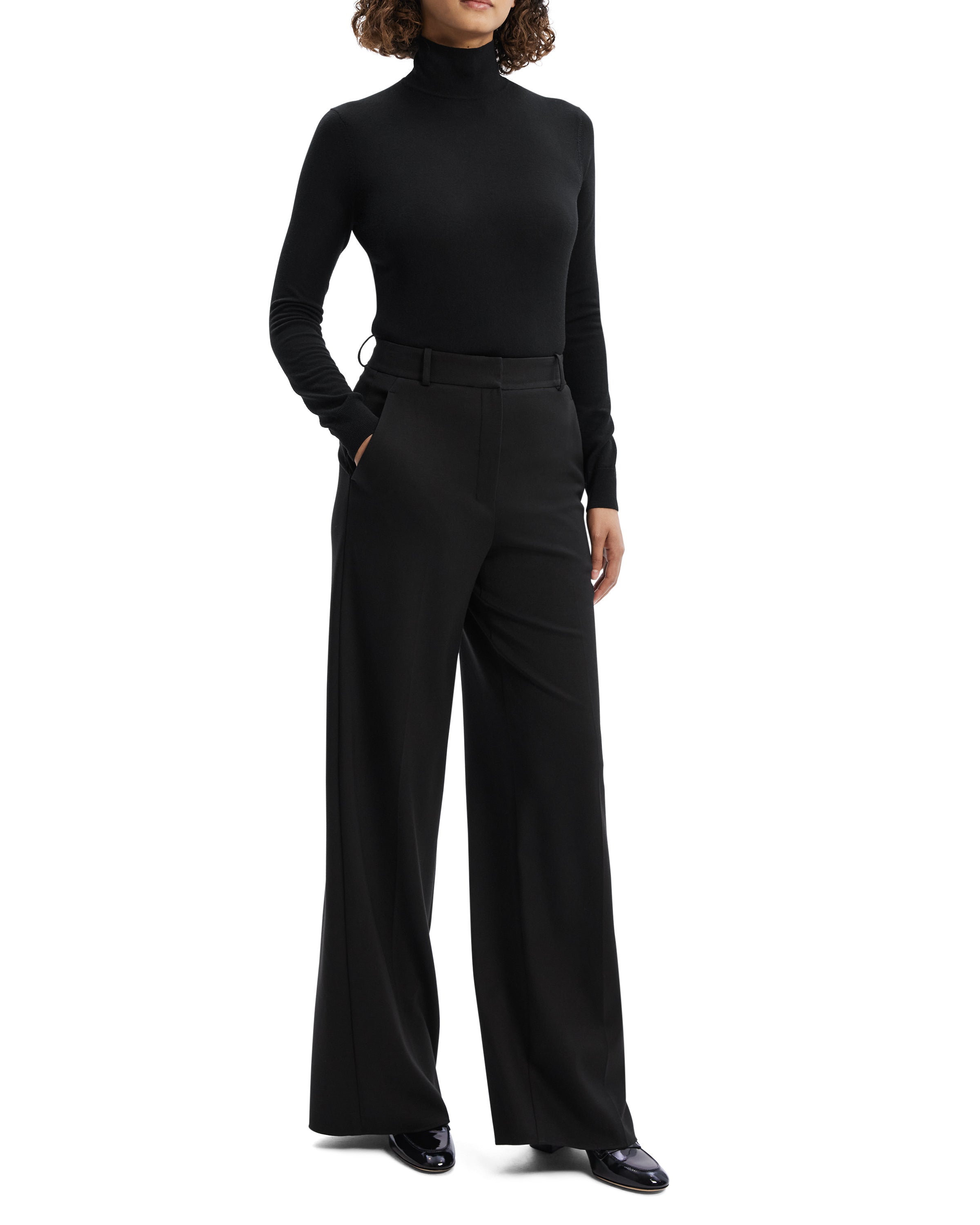 WIDE LEG PANT IN DOUBLE KNIT JERSEY