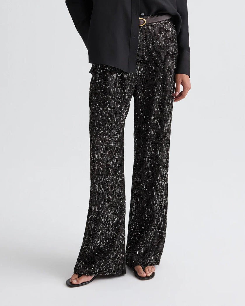 SULLI PANT IN MINI SEQUIN NETTING