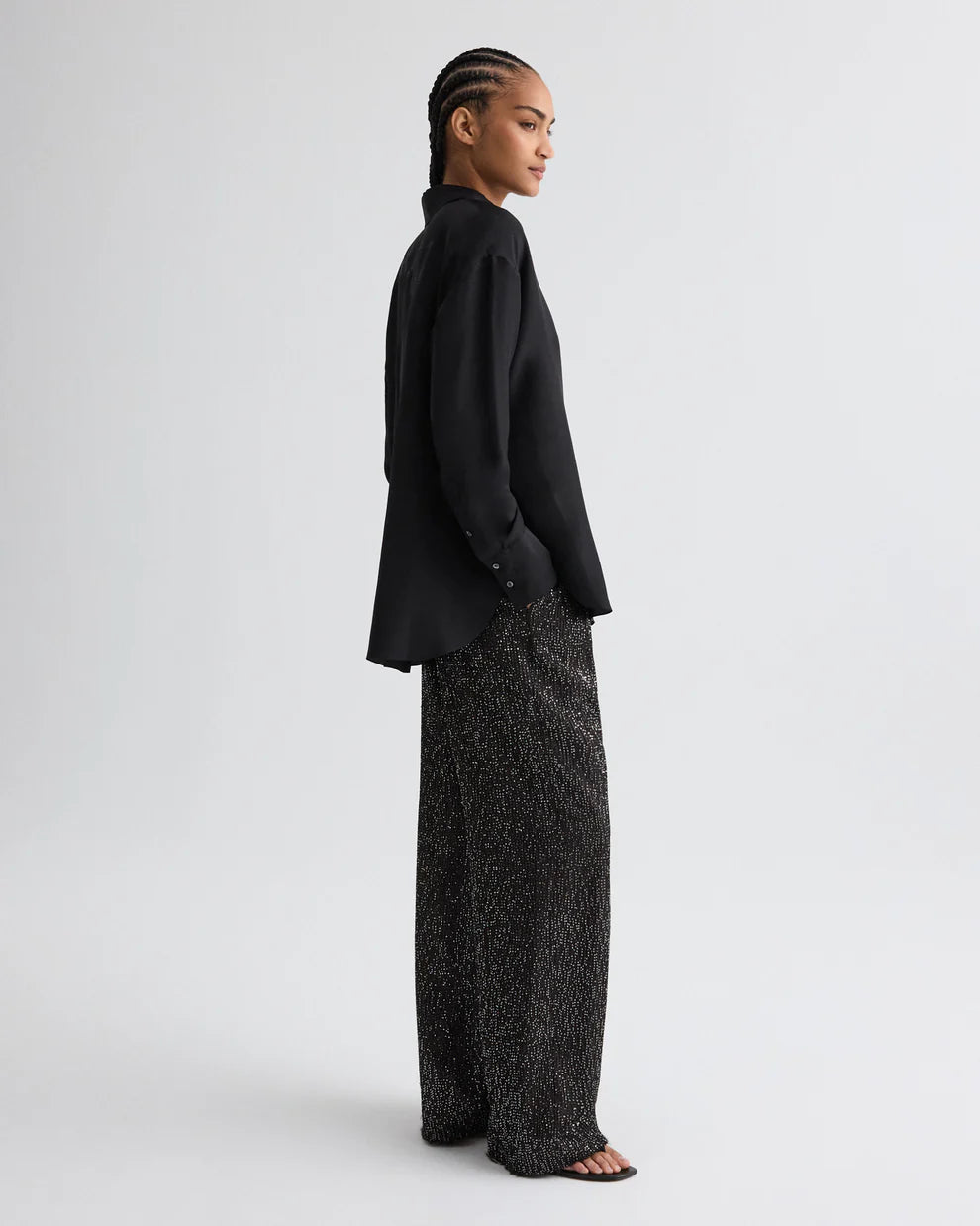 SULLI PANT IN MINI SEQUIN NETTING