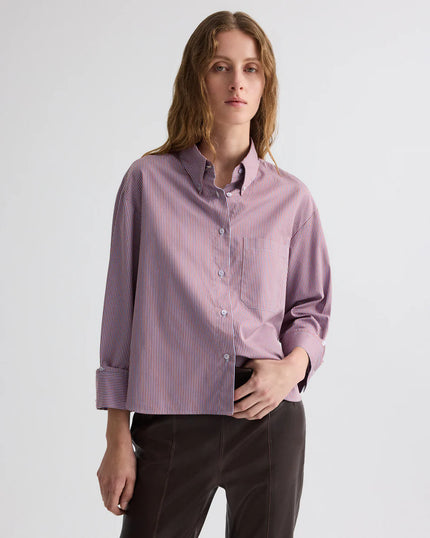 JD SHIRT IN FRAMED MICRO STRIPED SHIRTING