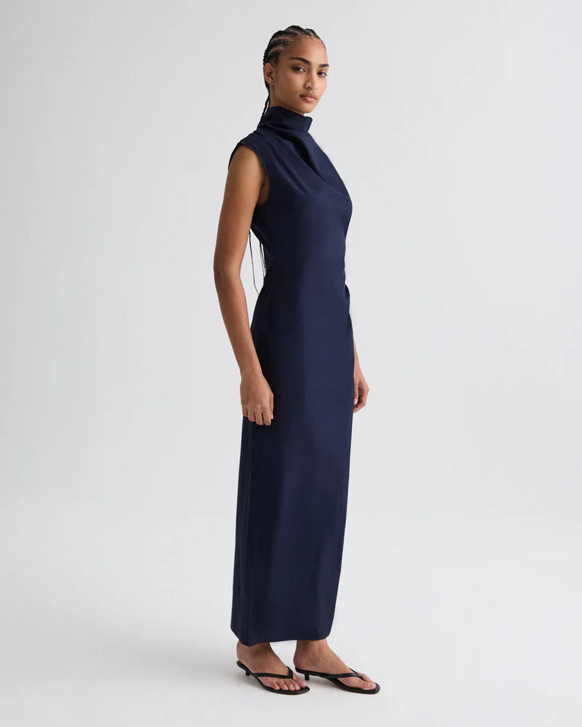 GATHERED THOUGHTS DRESS IN COTTON SHIRTING