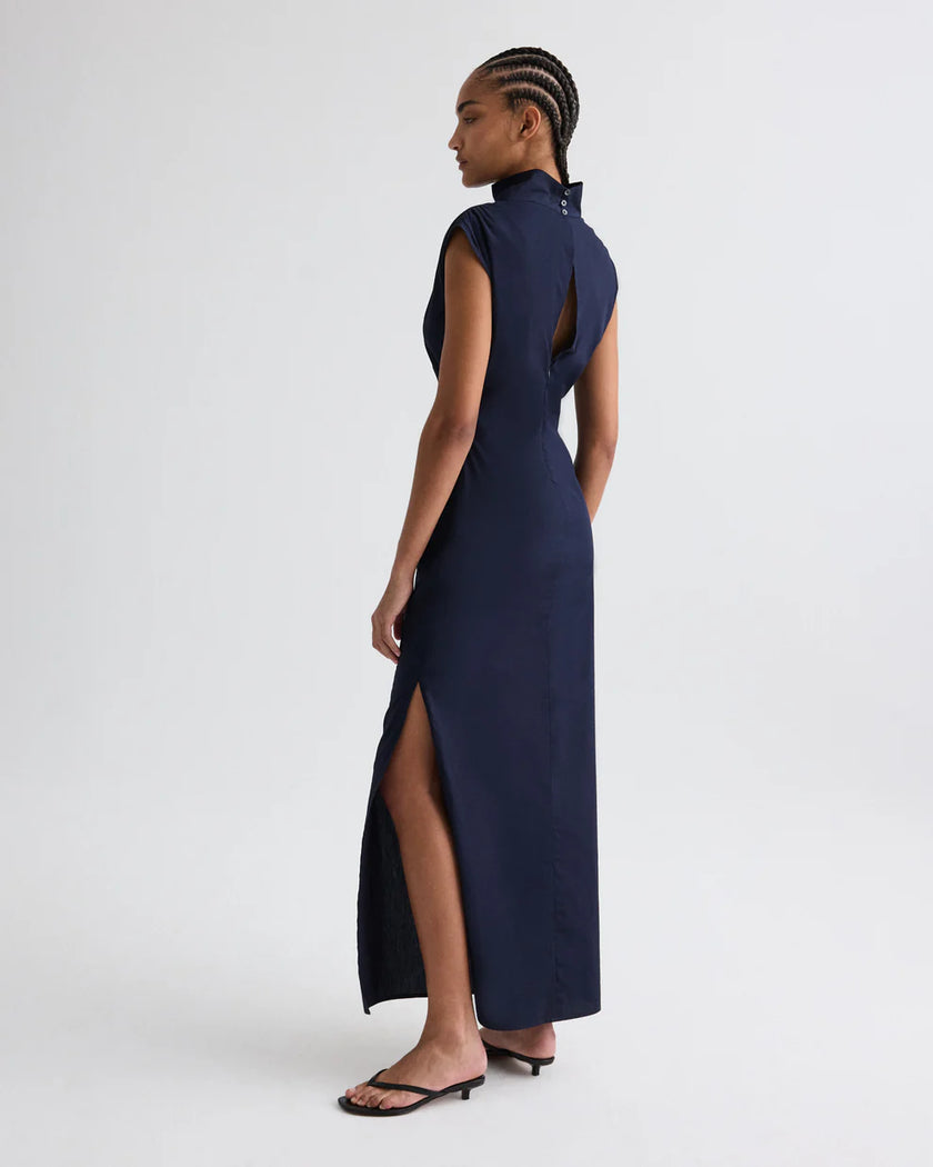 GATHERED THOUGHTS DRESS IN COTTON SHIRTING