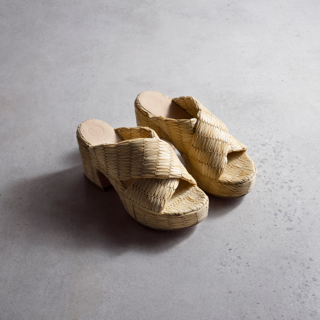 NOA RAFFIA WEDGE SANDAL