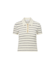 BRANDT STRIPED CASHMERE POLO