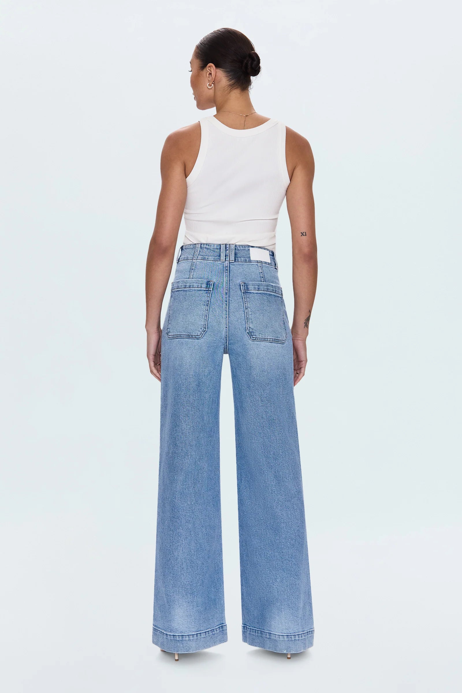 LANA HIGH RISE ULTRA WIDE LEG JEAN IN TERRACE