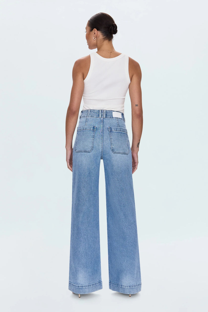 LANA HIGH RISE ULTRA WIDE LEG JEAN IN TERRACE