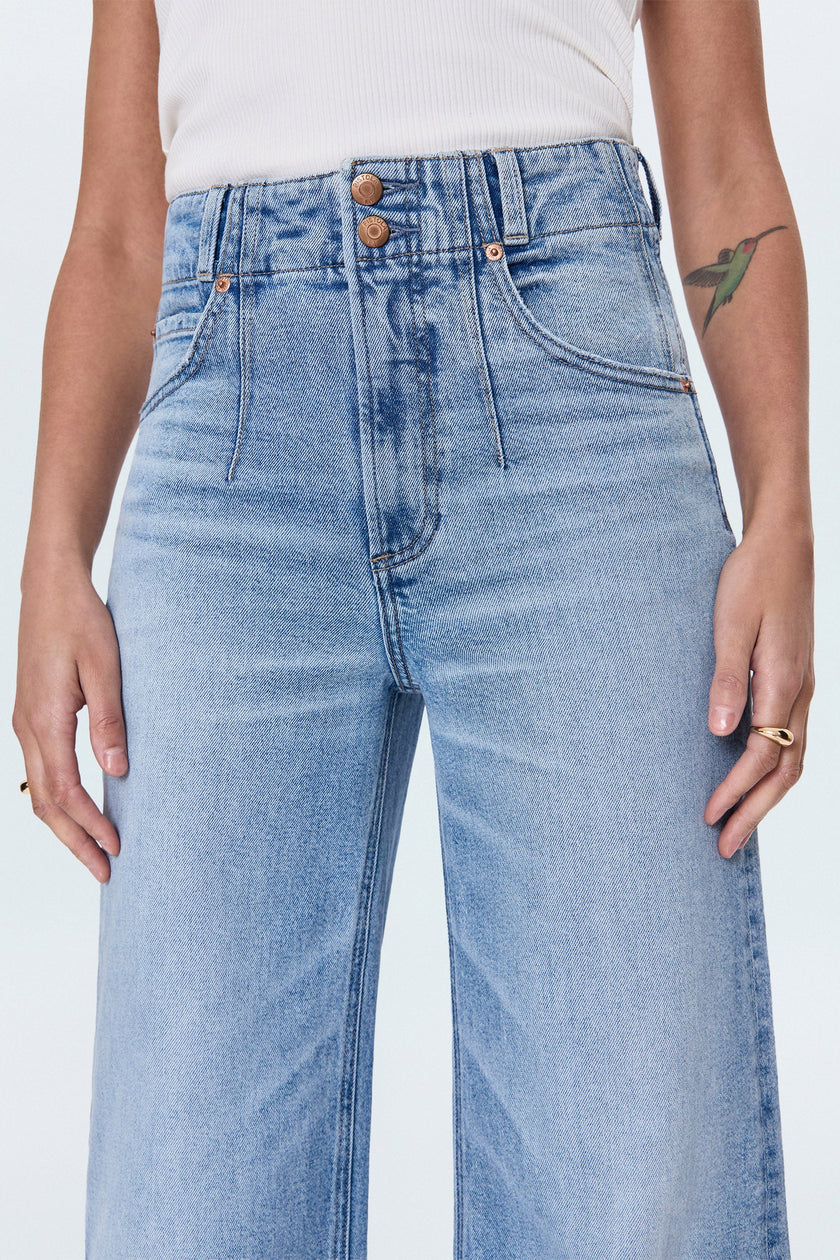 LANA HIGH RISE ULTRA WIDE LEG JEAN IN TERRACE