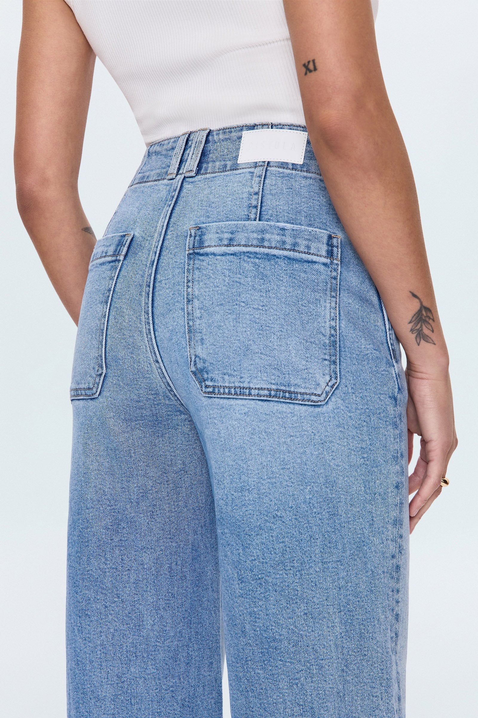 LANA HIGH RISE ULTRA WIDE LEG JEAN IN TERRACE