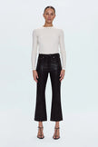 LENNON HIGH RISE CROP BOOT PANT IN COATED MOCHA