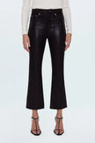 LENNON HIGH RISE CROP BOOT PANT IN COATED MOCHA