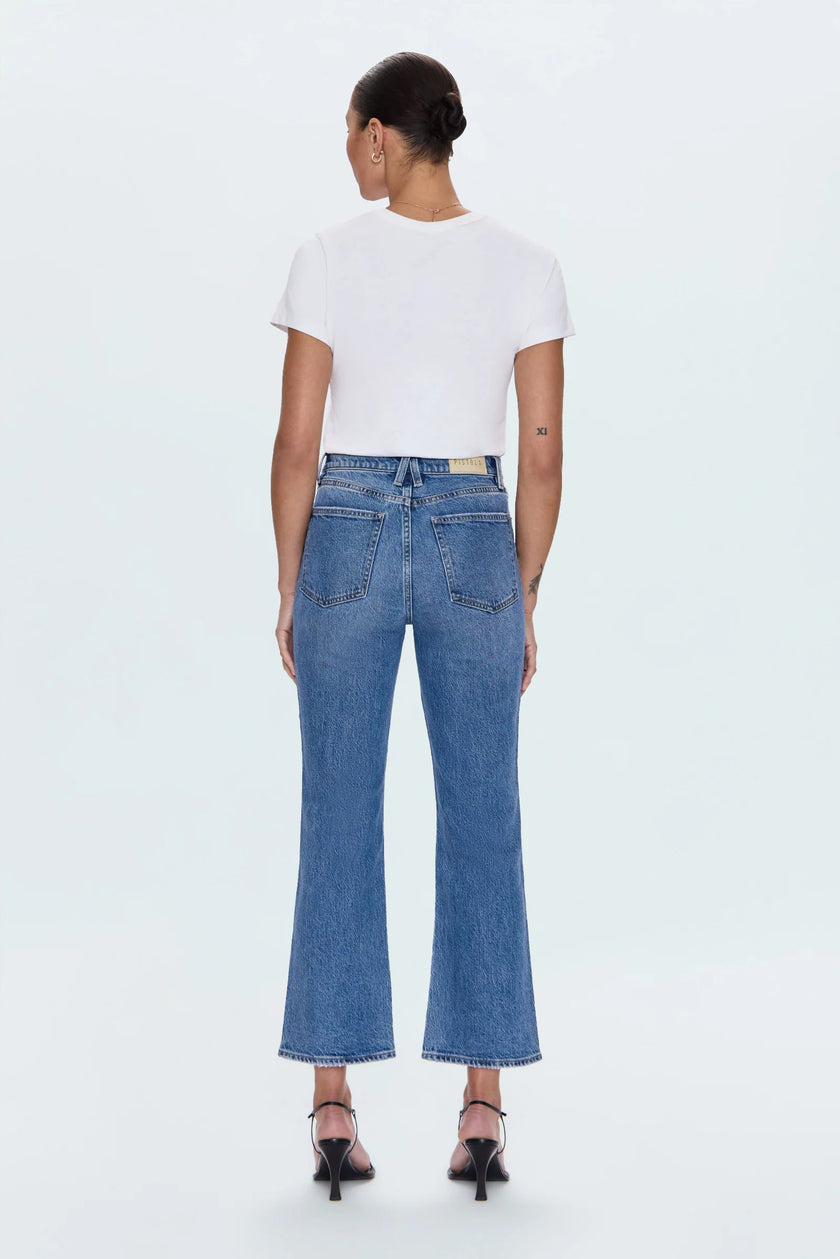 ALLY HIGH RISE ANKEL BOOT JEAN IN CHARLESTON