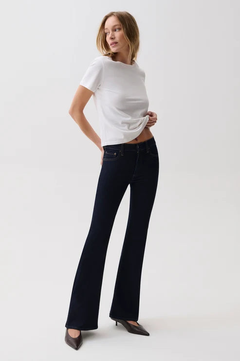 KINSLEY MID RISE ULTRA FLARE IN NIGHT FLIGHT