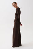 JADYN CORDUROY MID RISE PALAZZO JEAN IN MOCHA