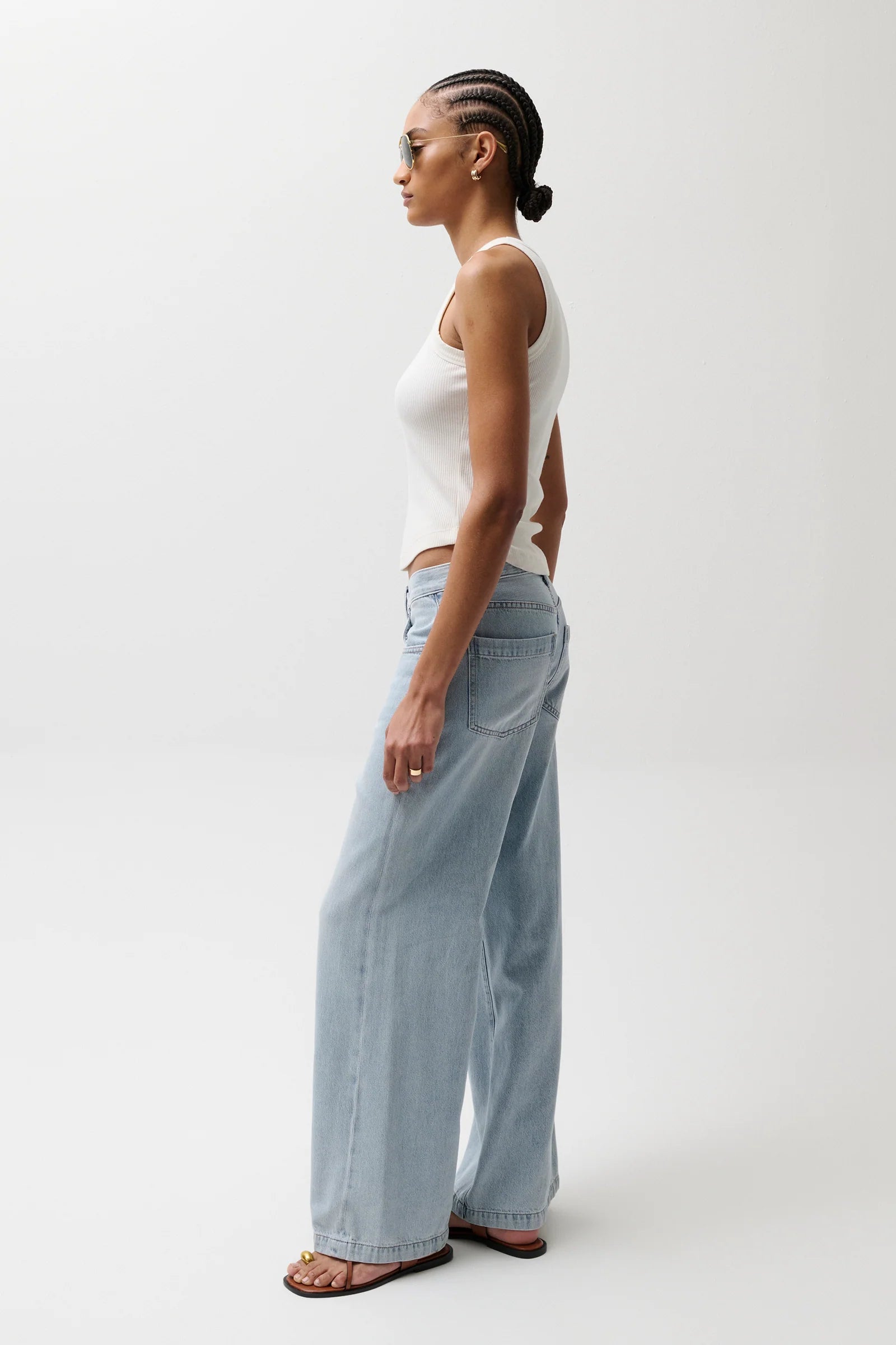 JADYN MID RISE PALAZZO JEAN