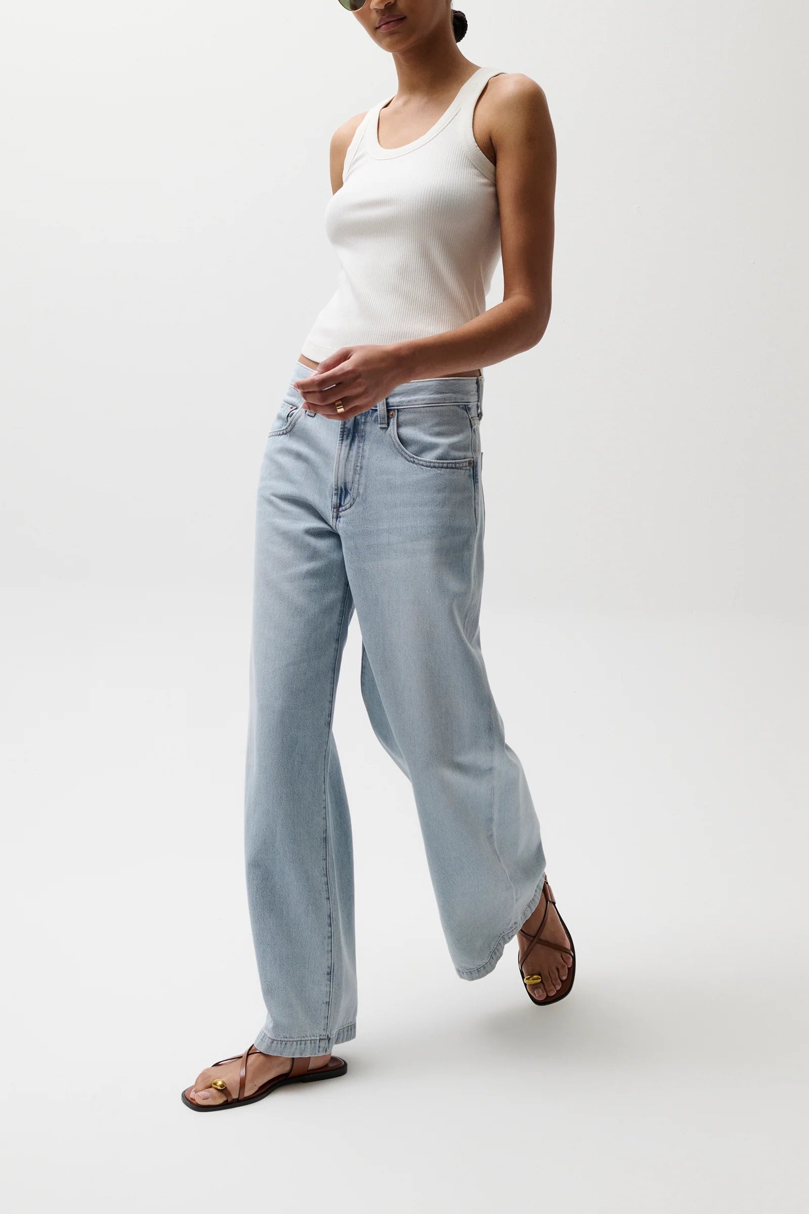 JADYN MID RISE PALAZZO JEAN