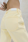 LEXI MID RISE BOWED STRAIGHT JEAN IN DAY GLOW