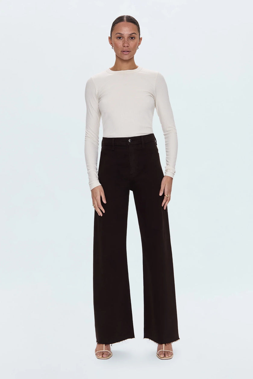 PENNY HIGH RISE WIDE LEG JEAN IN MOCHA