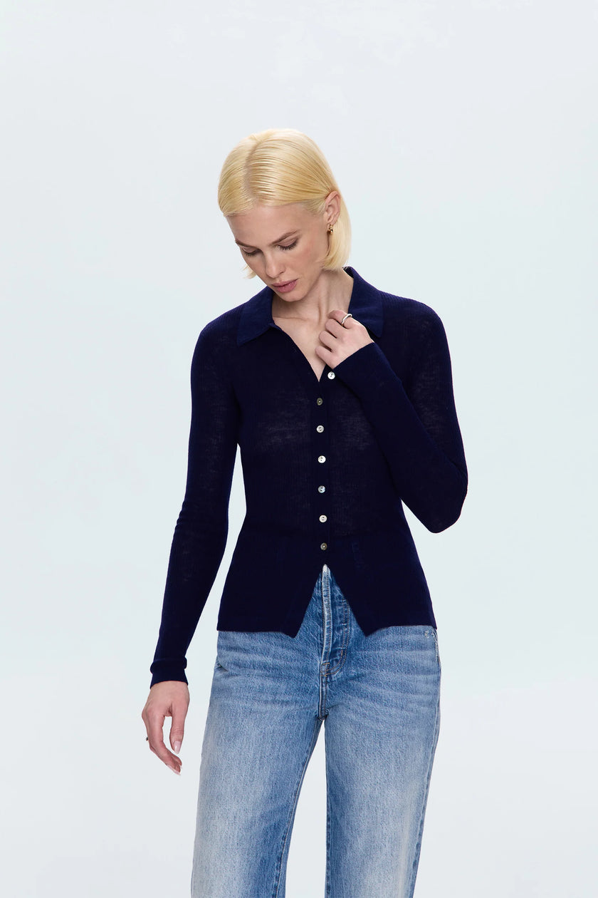 KOREY FITTED RIB CARDIGAN