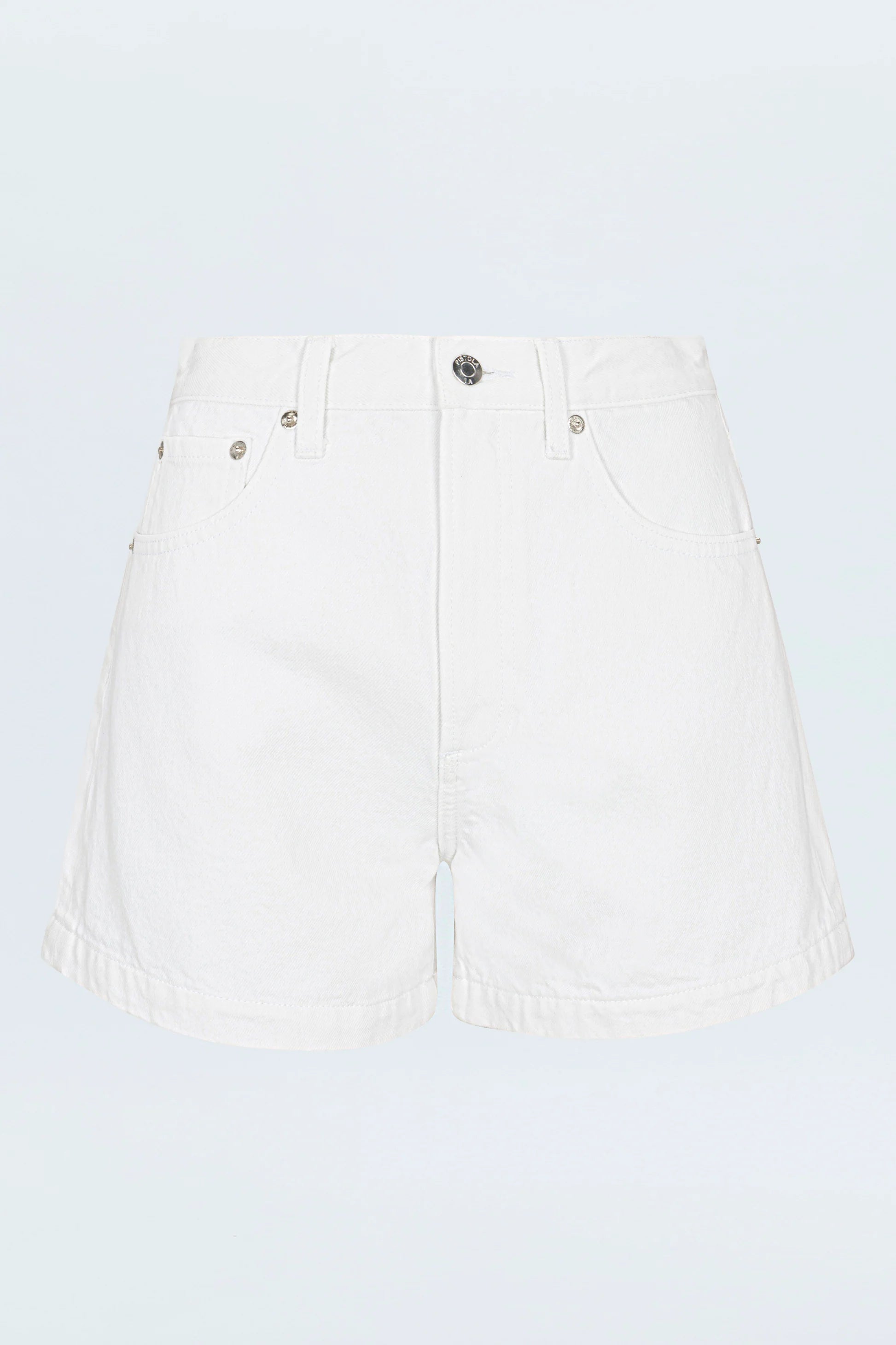 SAIGE HIGH RISE ALINE SHORT IN POLISHED WHITE