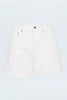SAIGE HIGH RISE ALINE SHORT IN POLISHED WHITE