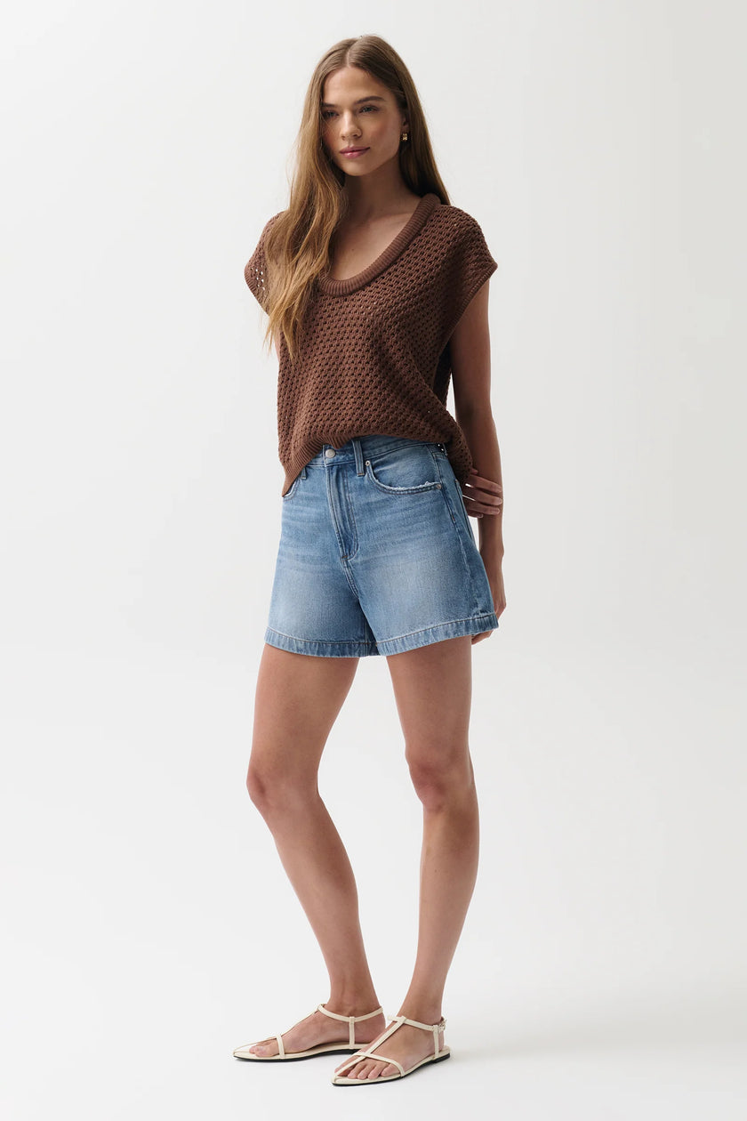 SAIGE HIGH RISE A LINE SHORT IN SAIL AWAY