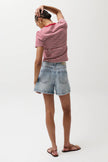 SAIGE HIGH RISE ALINE SHORT IN FRENCH RIVIERA