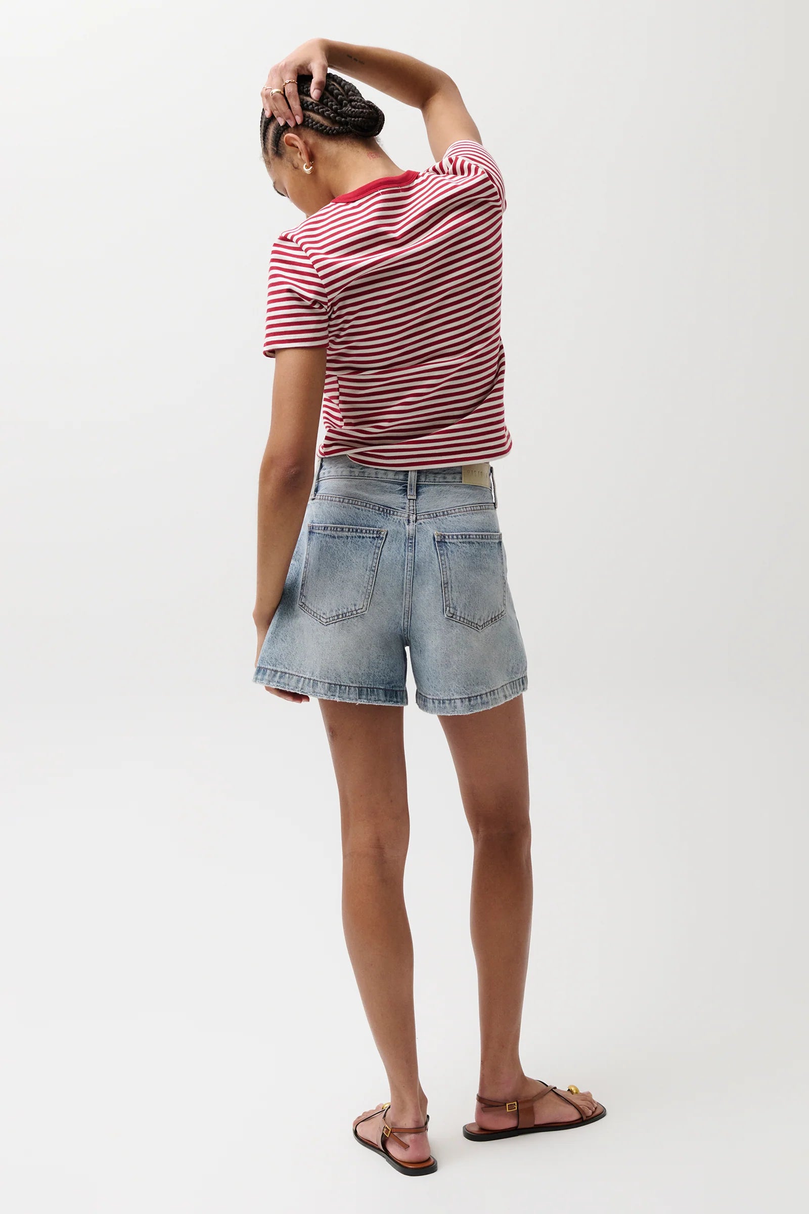 SAIGE HIGH RISE ALINE SHORT IN FRENCH RIVIERA