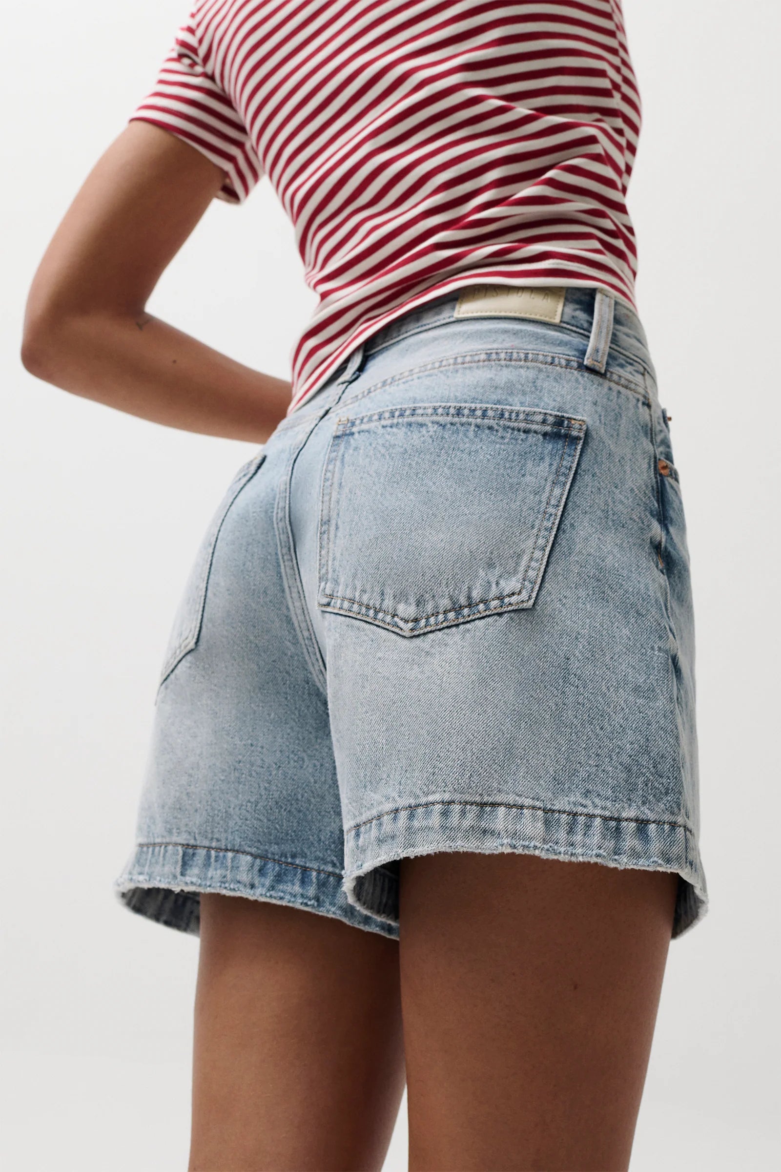 SAIGE HIGH RISE ALINE SHORT IN FRENCH RIVIERA