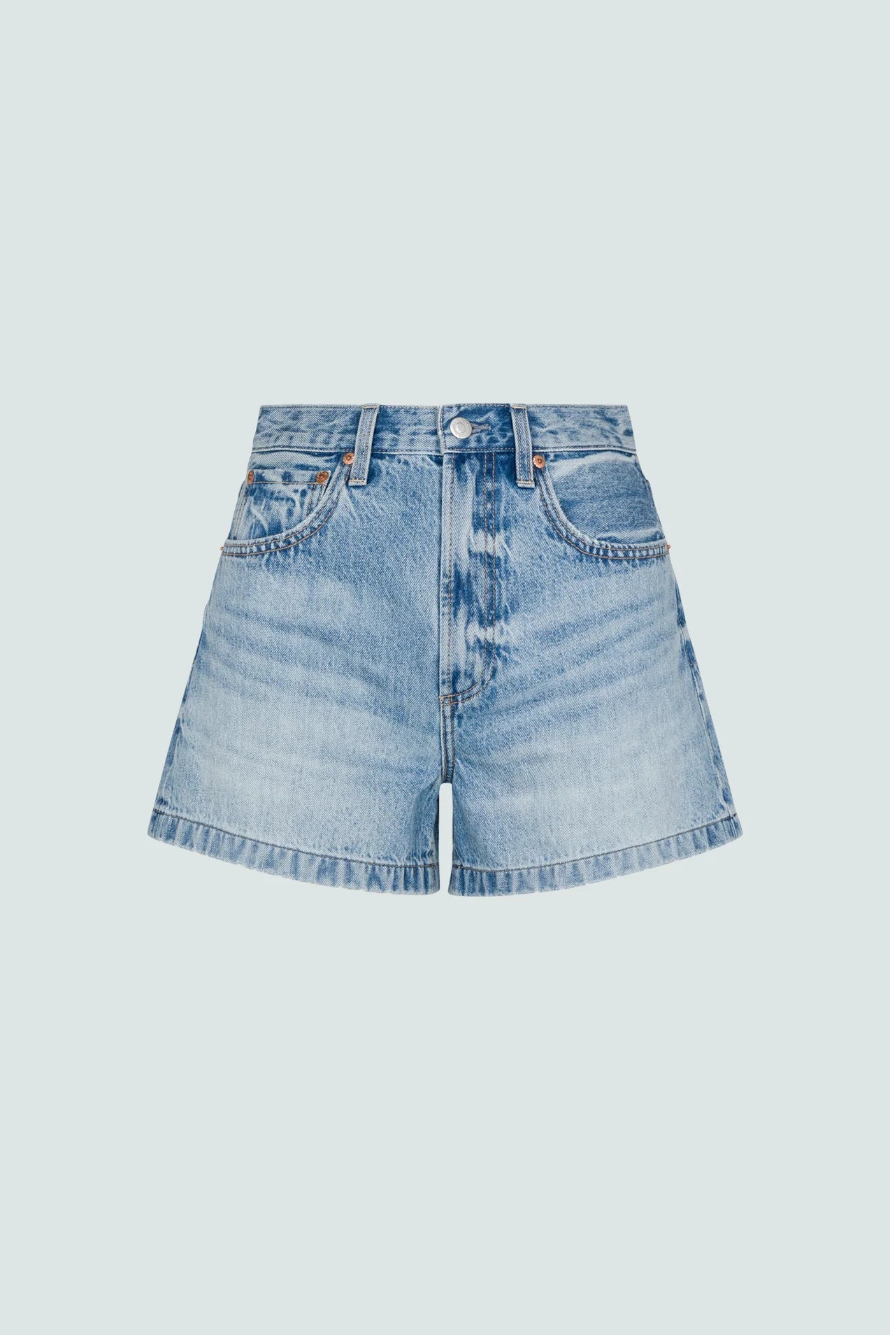SAIGE HIGH RISE ALINE SHORT IN FRENCH RIVIERA