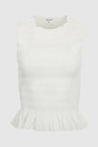 PHOEBE SMOCKED TANK IN LE BLANC