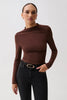 NATHALIA DRAPED MOCK NECK