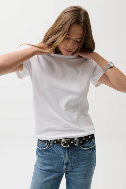 ALBA BABY TEE IN LE BLANC