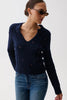 SHANA CABLE EMBROIDERED SWEATER IN SOFT NIGHT