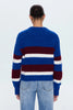 ADINA SWEATER IN AZURE CLARET STRIPE