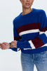 ADINA SWEATER IN AZURE CLARET STRIPE