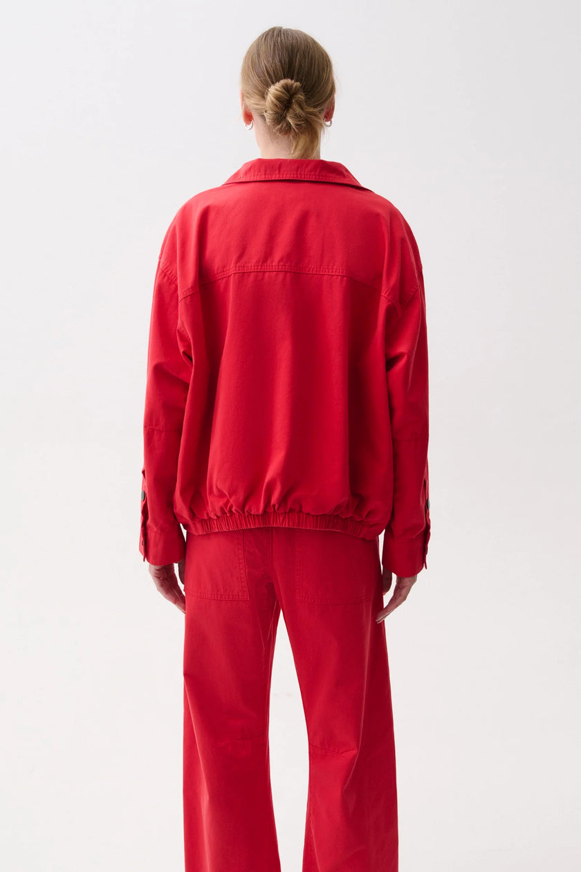 LIBERTY FUNNEL NECK JACKET IN NEGRONI