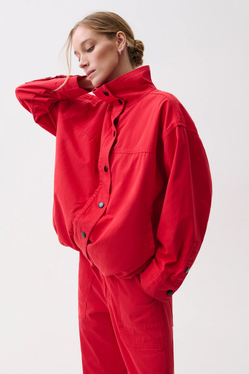 LIBERTY FUNNEL NECK JACKET IN NEGRONI