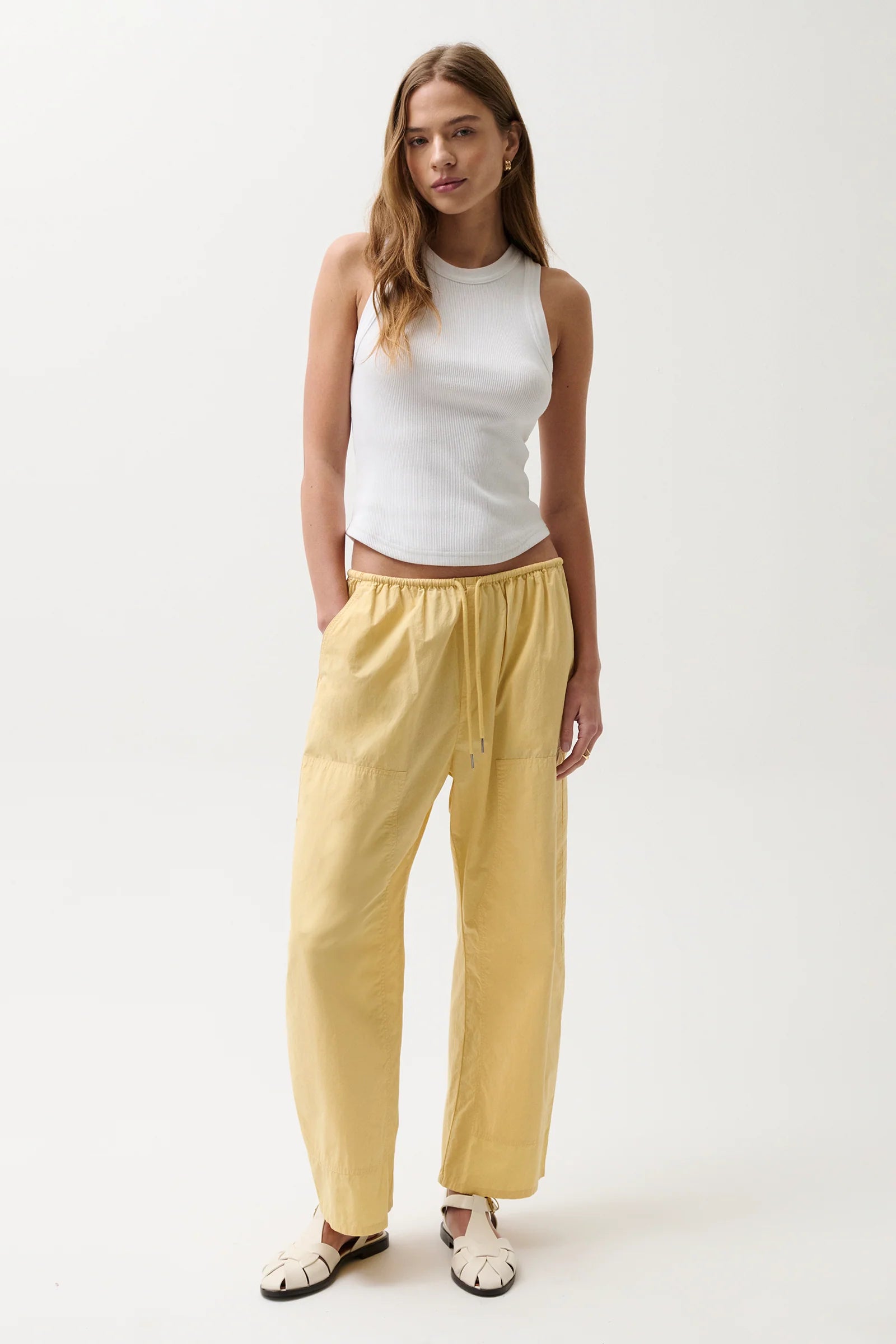 THEO POPLIN PANT IN LIGHT TUMERIC