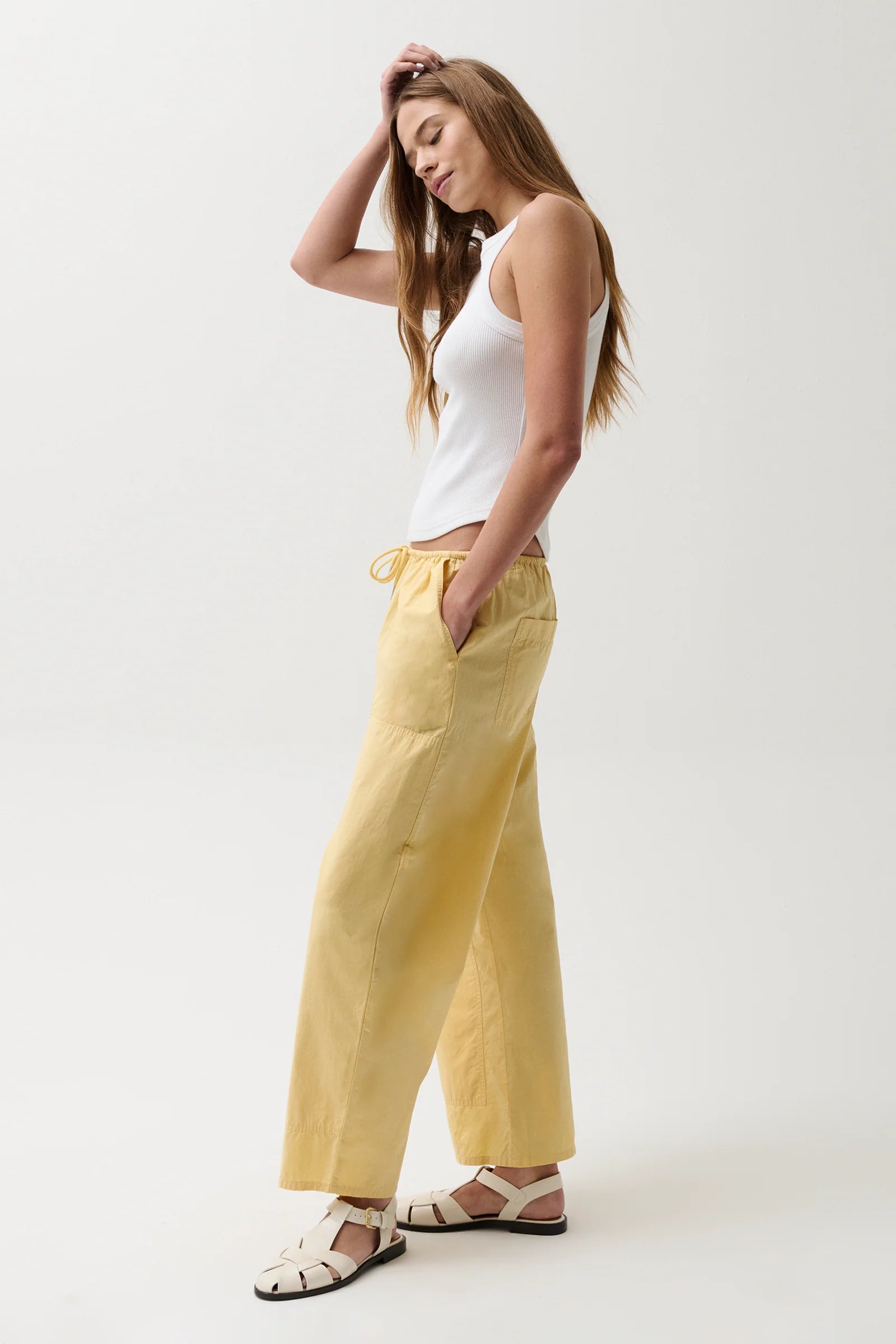 THEO POPLIN PANT IN LIGHT TUMERIC