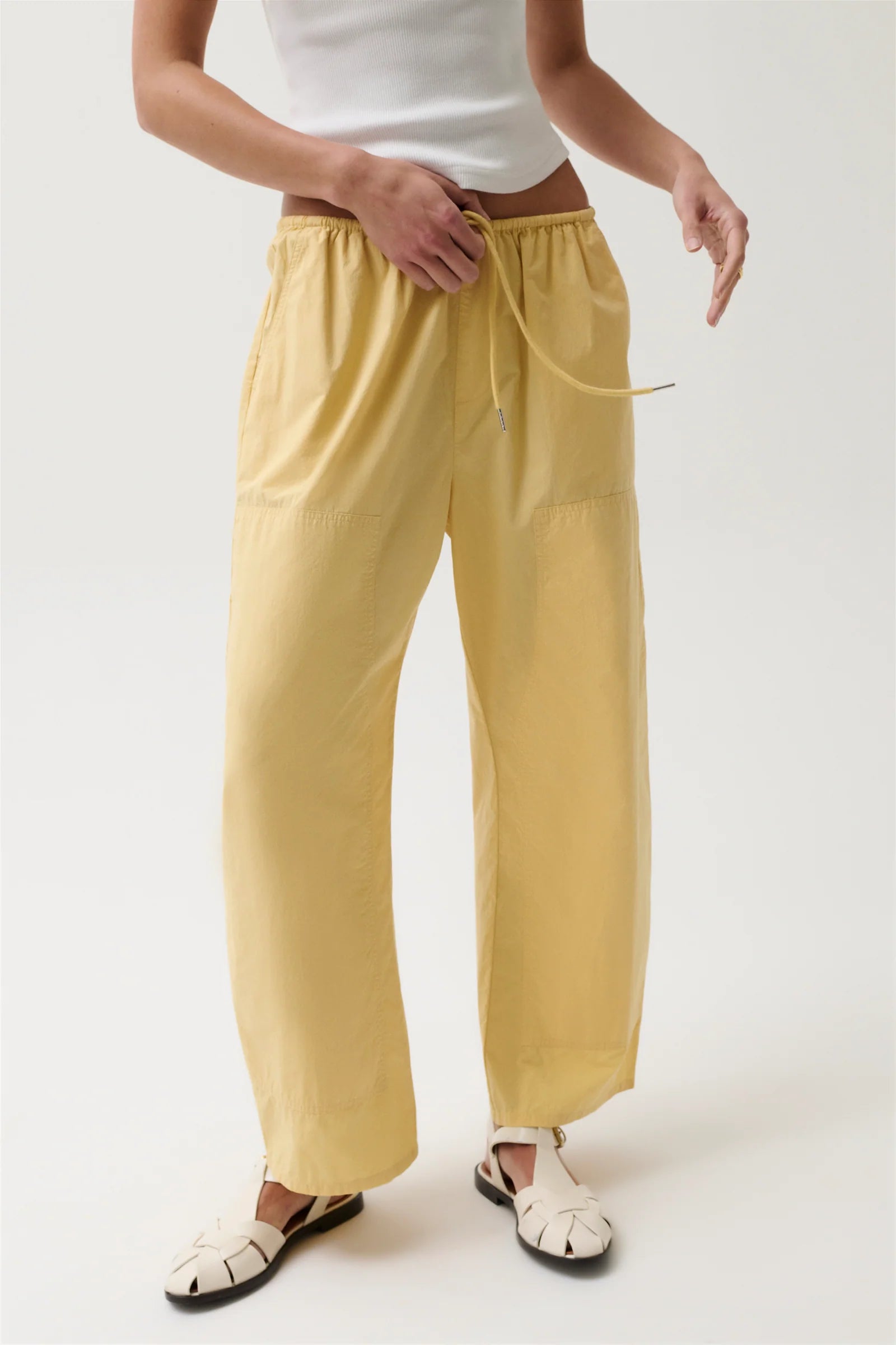 THEO POPLIN PANT IN LIGHT TUMERIC