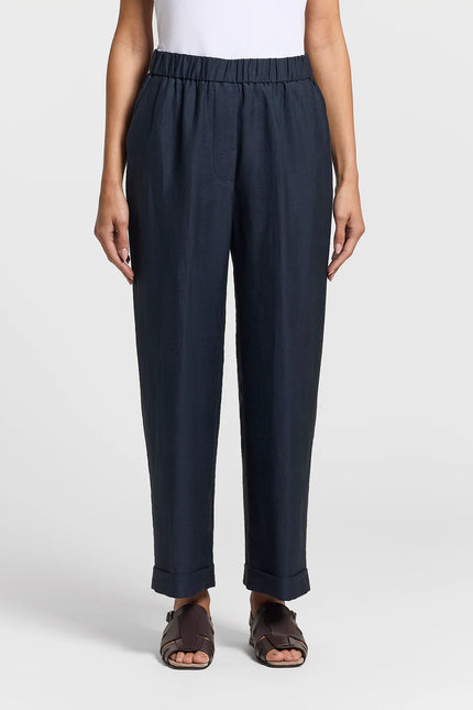 VISCOSE LINEN TWILL TROUSERS