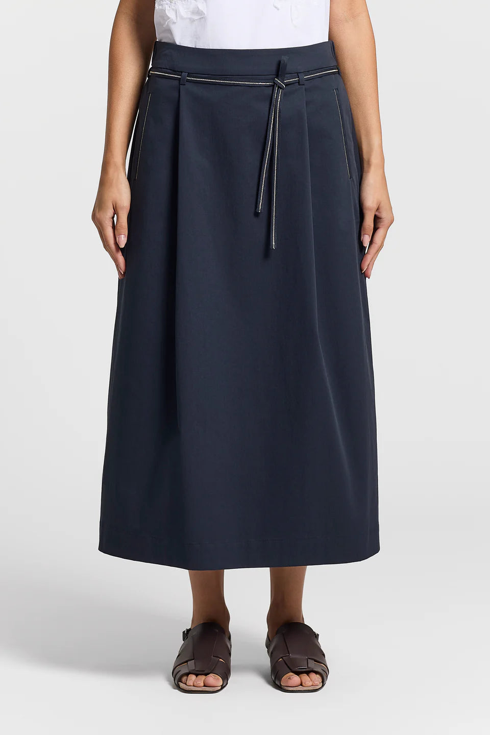 COMBED COTTON GARBARDINE SKIRT