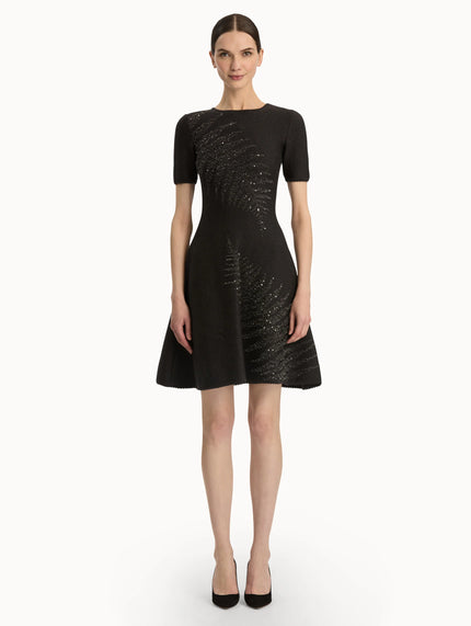 FERN EMBROIDERED KNIT DRESS