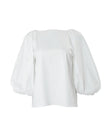 BATEAU NECK THREE QUARTER SLEEVE TOP