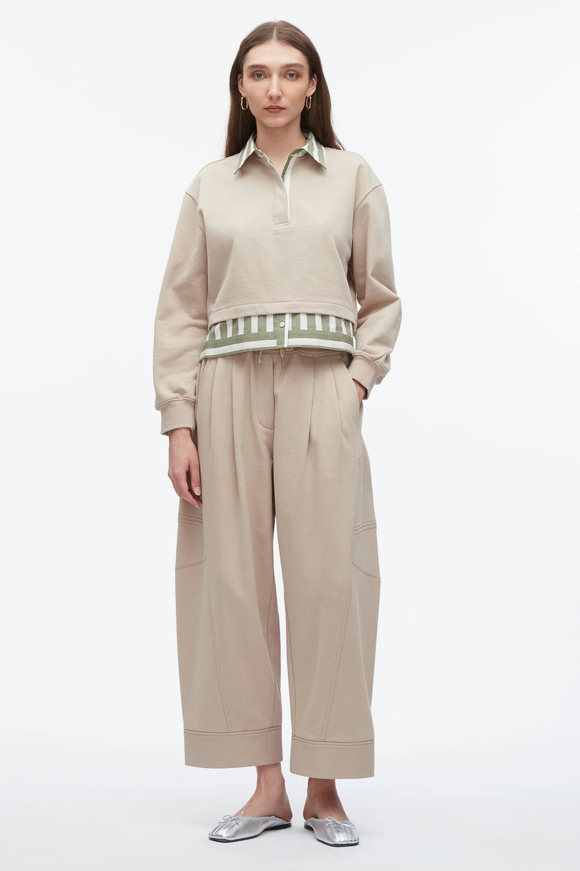 CROPPED POLO WITH STRIPE COMBO