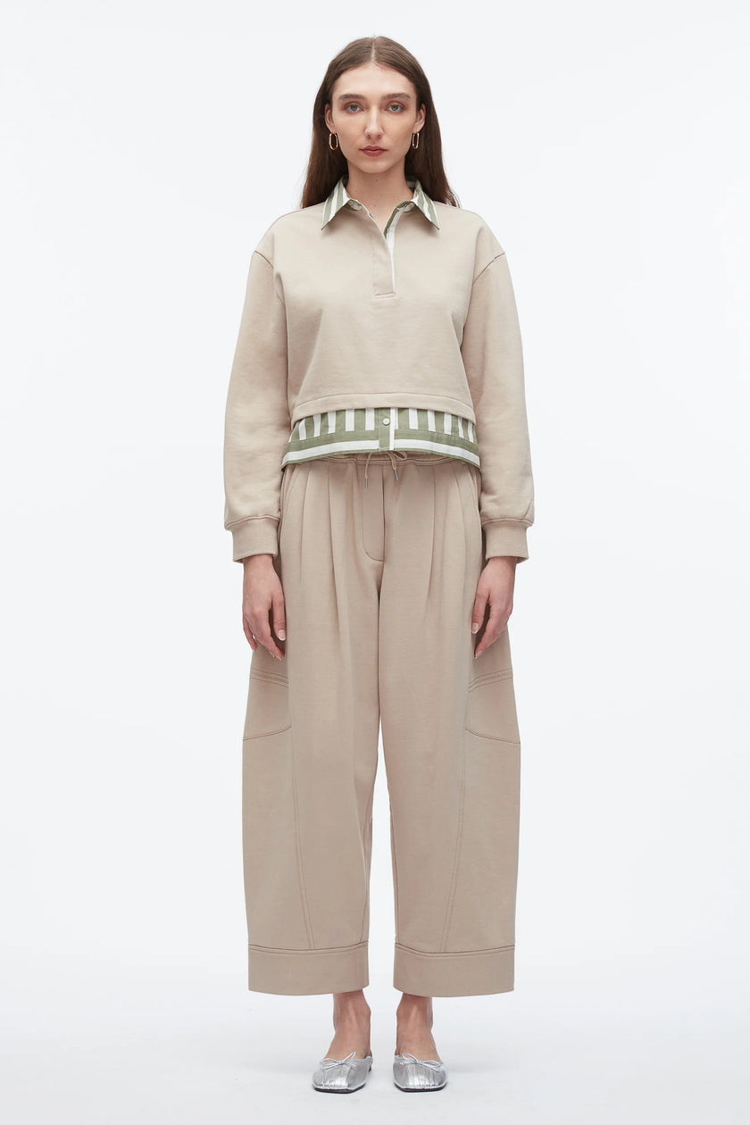 CROPPED POLO WITH STRIPE COMBO